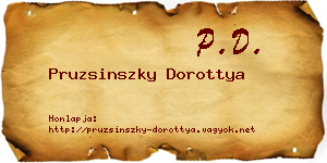 Pruzsinszky Dorottya névjegykártya